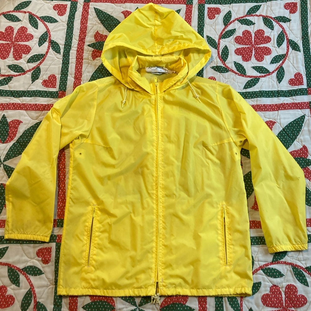 Vintage yellow rain jacket